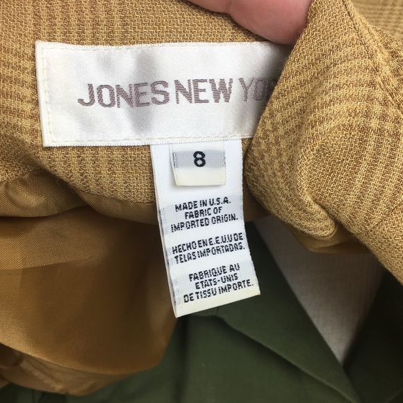 Vintage Jones New York Mustard Glen Plaid Blazer - Picture 8 of 8